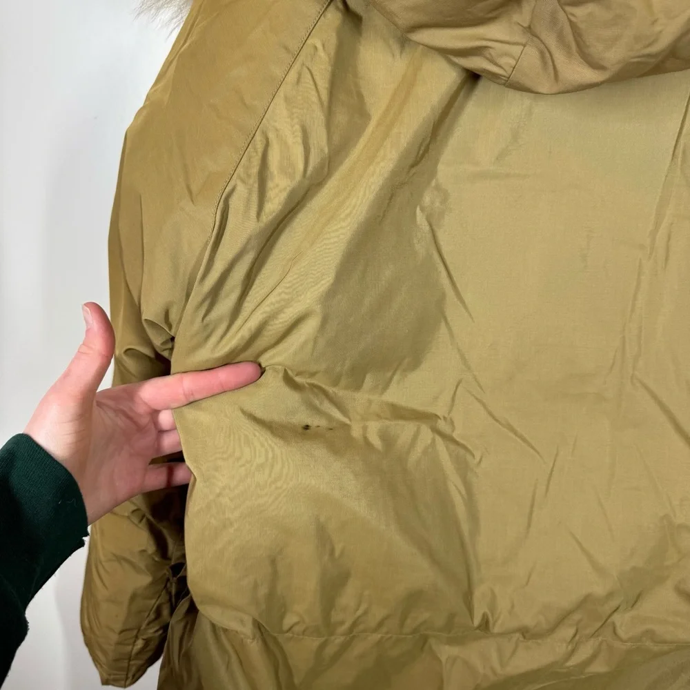 Vintage The North Face brown tag down filled puffer coat jacket Khaki 80’s Large